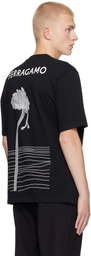 Ferragamo Black Printed T-shirt