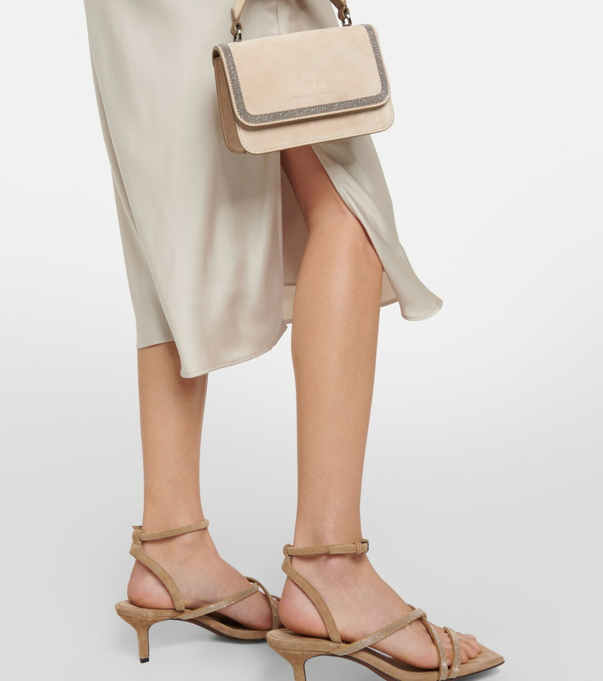 Brunello Cucinelli Satin midi skirt Brunello Cucinelli
