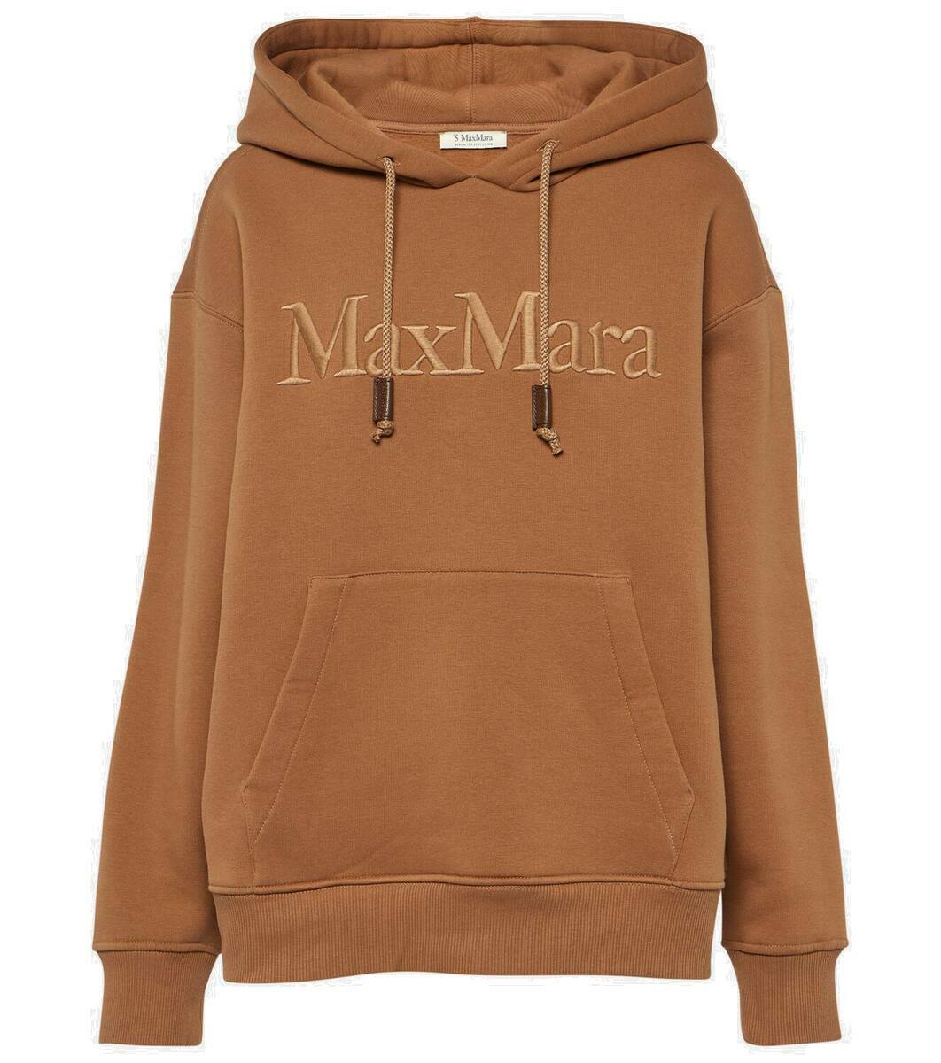 S Max Mara Agre logo cotton-blend jersey hoodie S Max Mara