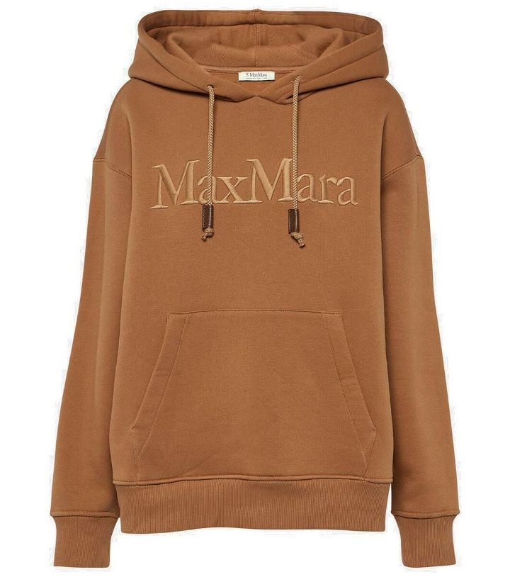 Photo: 'S Max Mara Agre logo cotton-blend jersey hoodie