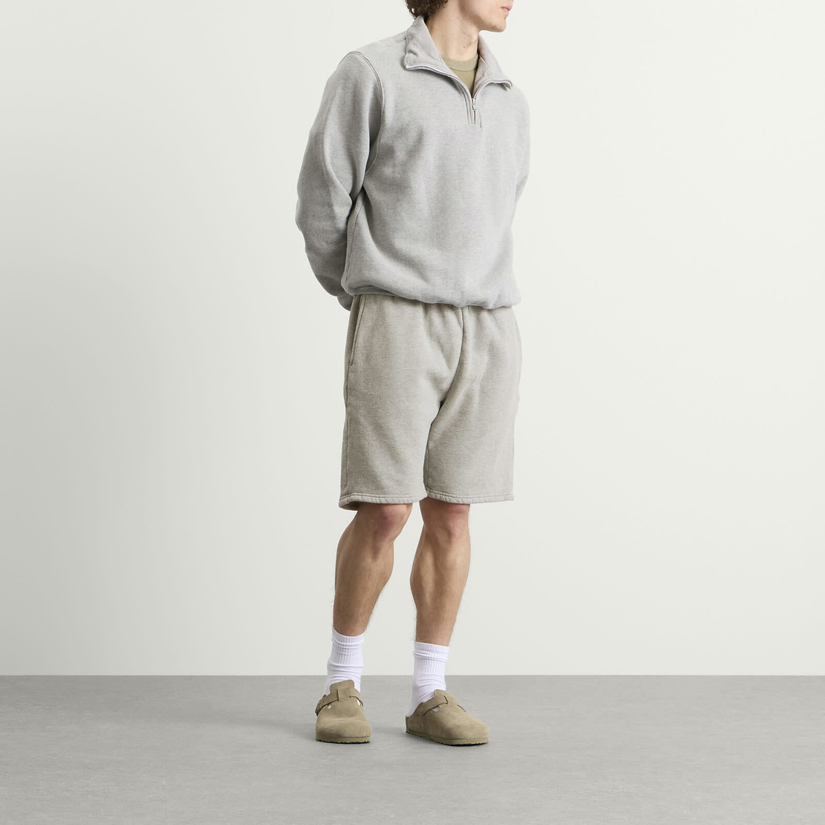 Les Tien Men's Heavyweight Rider Short in Heather Grey