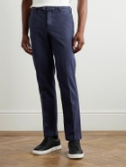 Kiton - Straight-Leg Lyocell-Blend Twill Trousers - Blue
