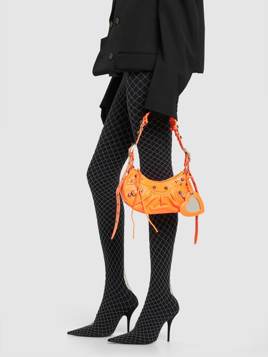 【関税＆送料込み】Balenciaga Le Cagole Panier M Shoulder B Le Cagole Medium leather shoulder bag in black - Balenciaga