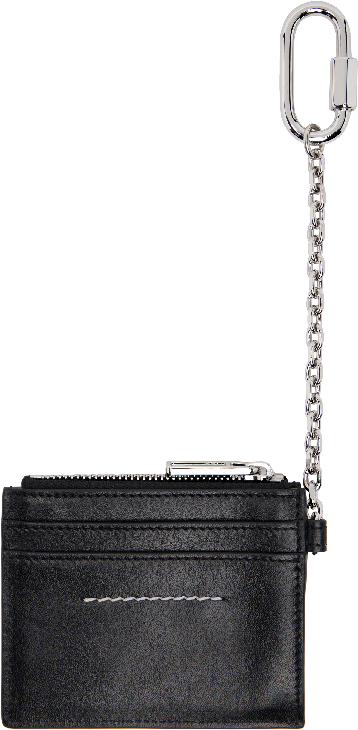 MM6 Maison Margiela Black Leather Card Holder