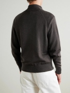 Barena - Merino Wool Half-Zip Sweater - Brown