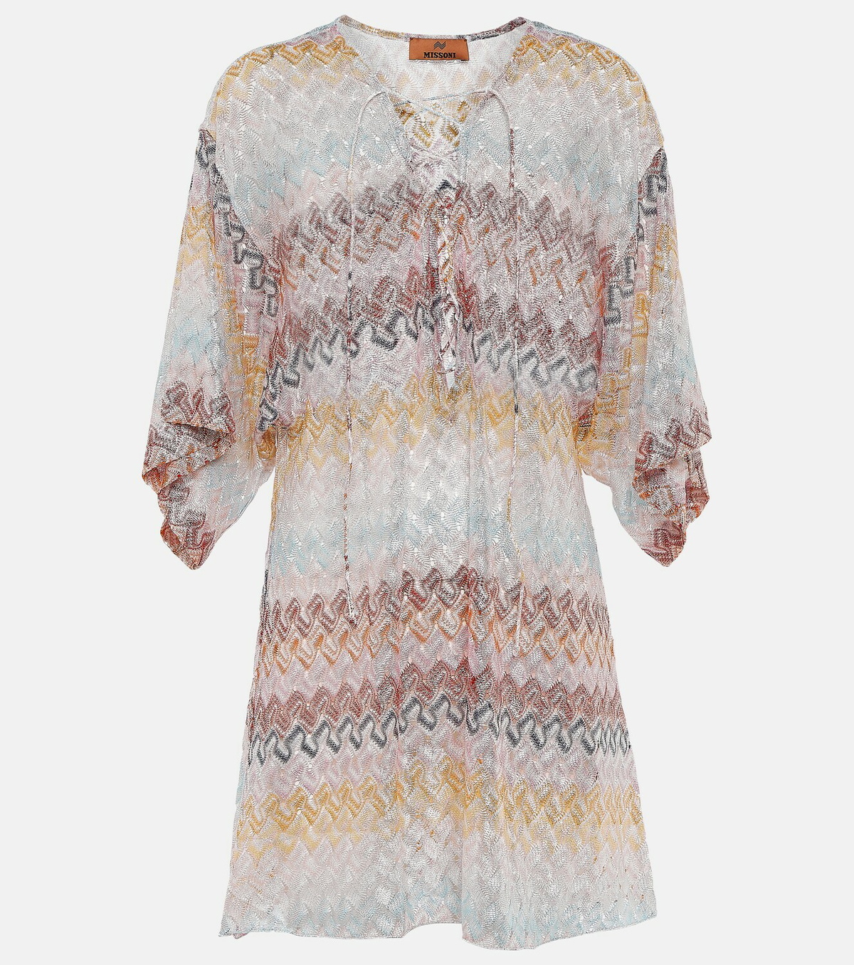 Missoni Mare Zig-zag lamé minidress