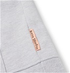 Acne Studios - Forres Logo-Appliquéd Mélange Fleece-Back Cotton-Blend Jersey Hoodie - Gray