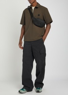 Moncler Logo-appliquéd Stretch-polyamide Polo Shirt Dark Brown