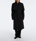 The Row Ayana caped cotton trench coat