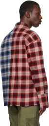 Greg Lauren Red & Blue Fox/Hound Shirt