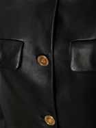 VERSACE - Leather Button Down Jacket