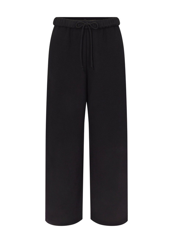 Photo: Skims Cotton-blend Straight-leg Sweatpants Black