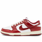 Nike Dunk Low Prm W Sneakers in White/Team Red/Coconut Milk