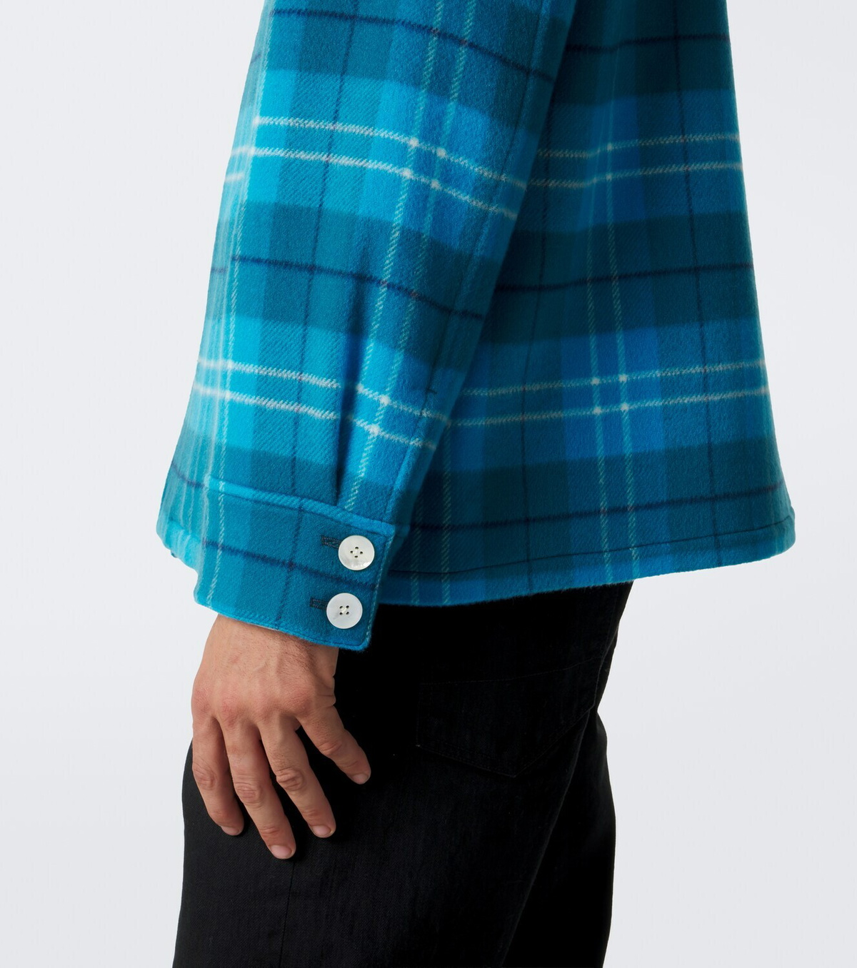 Umit Benan St. Moritz plaid cashmere overshirt