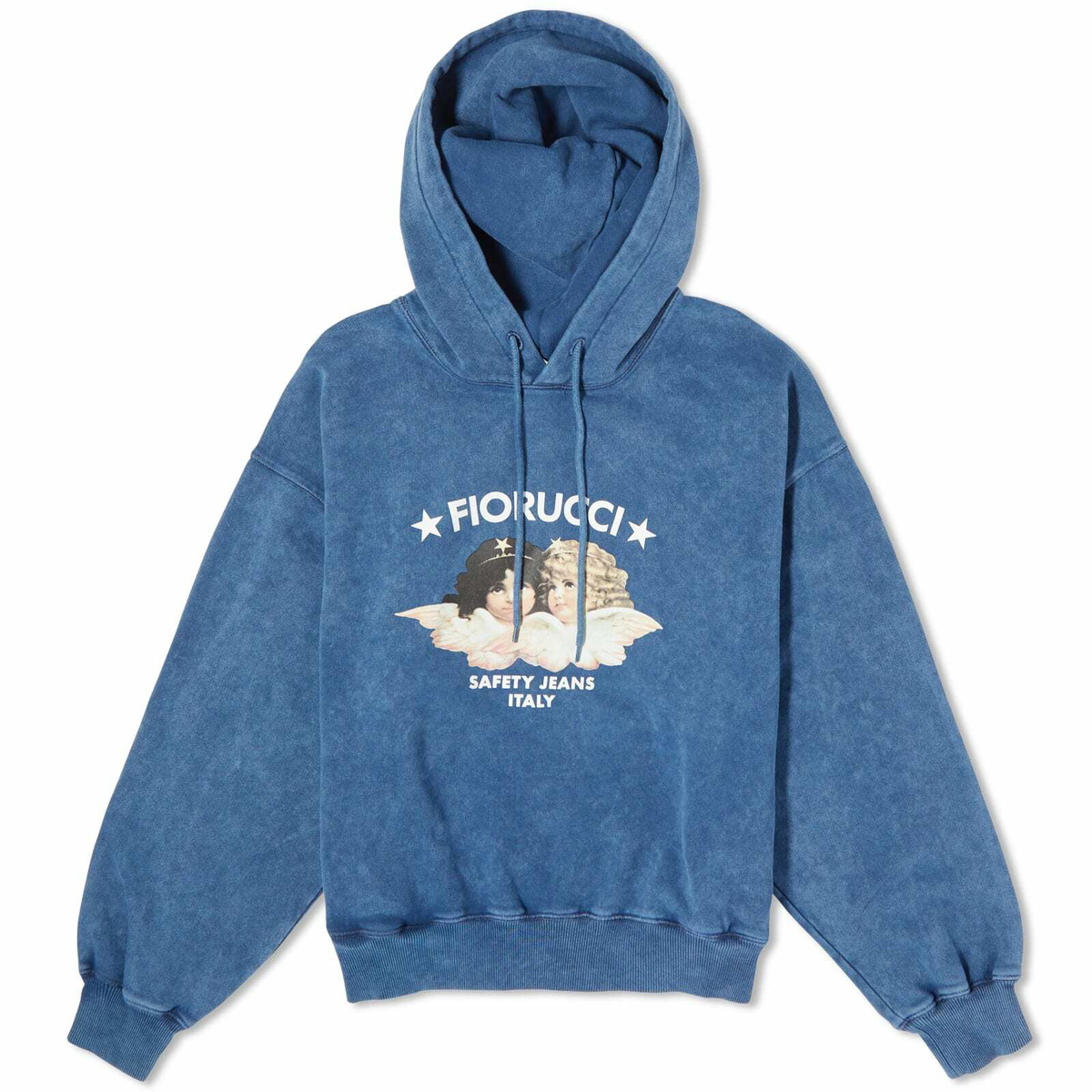 Fiorucci Washed Blue Safety Angels Hoodie