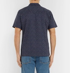 Officine Generale - Slim-Fit Printed Cotton Shirt - Men - Navy