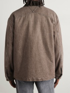 Bottega Veneta - Logo-Appliquéd Suede-Trimmed Denim Jacket - Brown