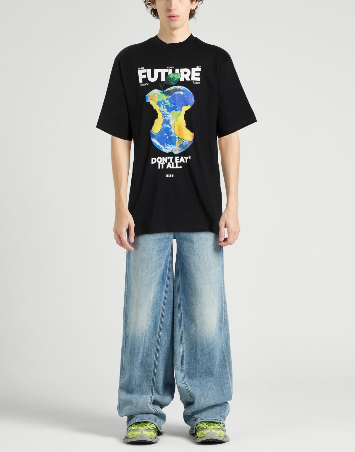 Msgm Mens T-shirt in Black