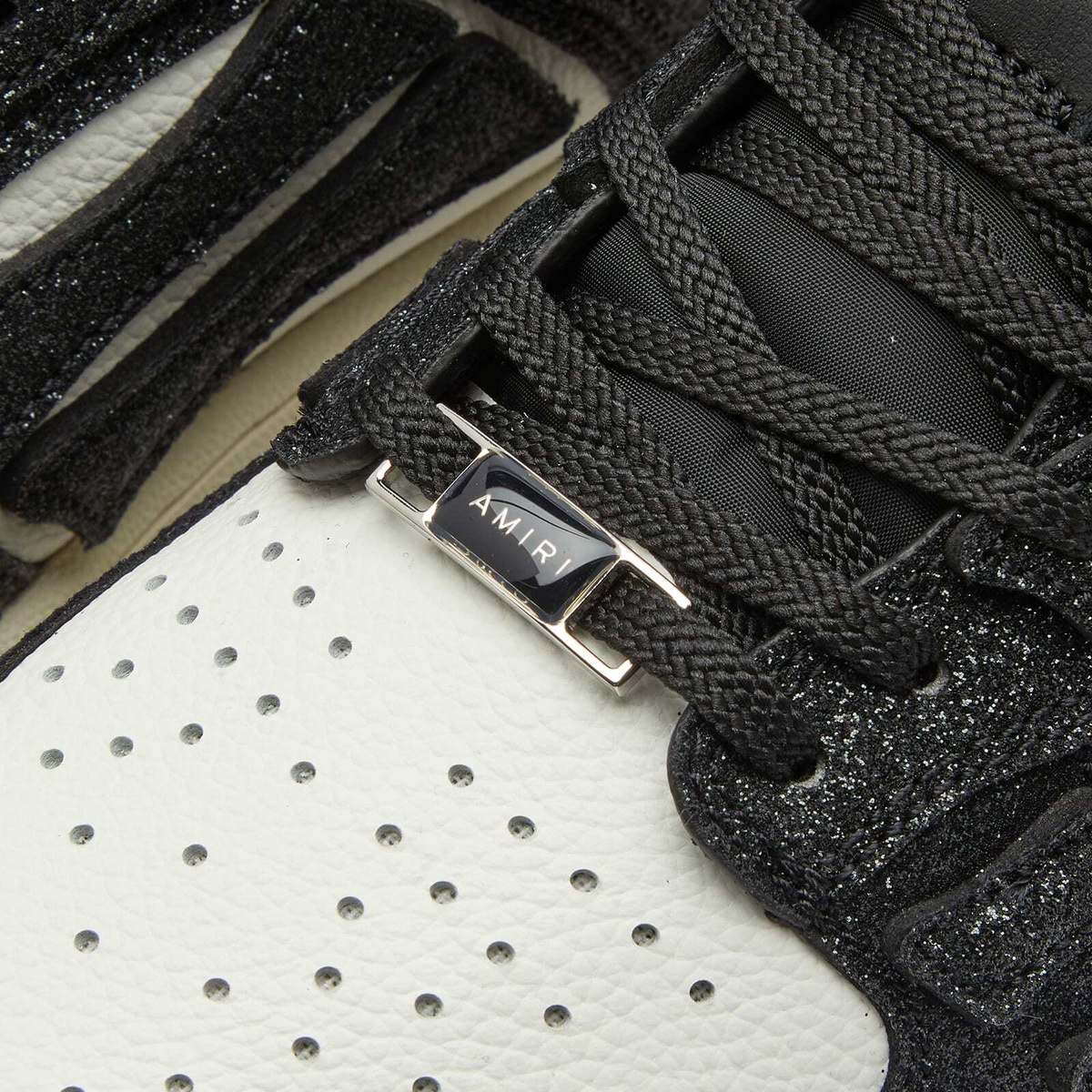 AMIRI Men's Crystal Skel Top Low Sneakers in Black Amiri