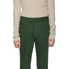 Lemaire Green Bootcut Jeans