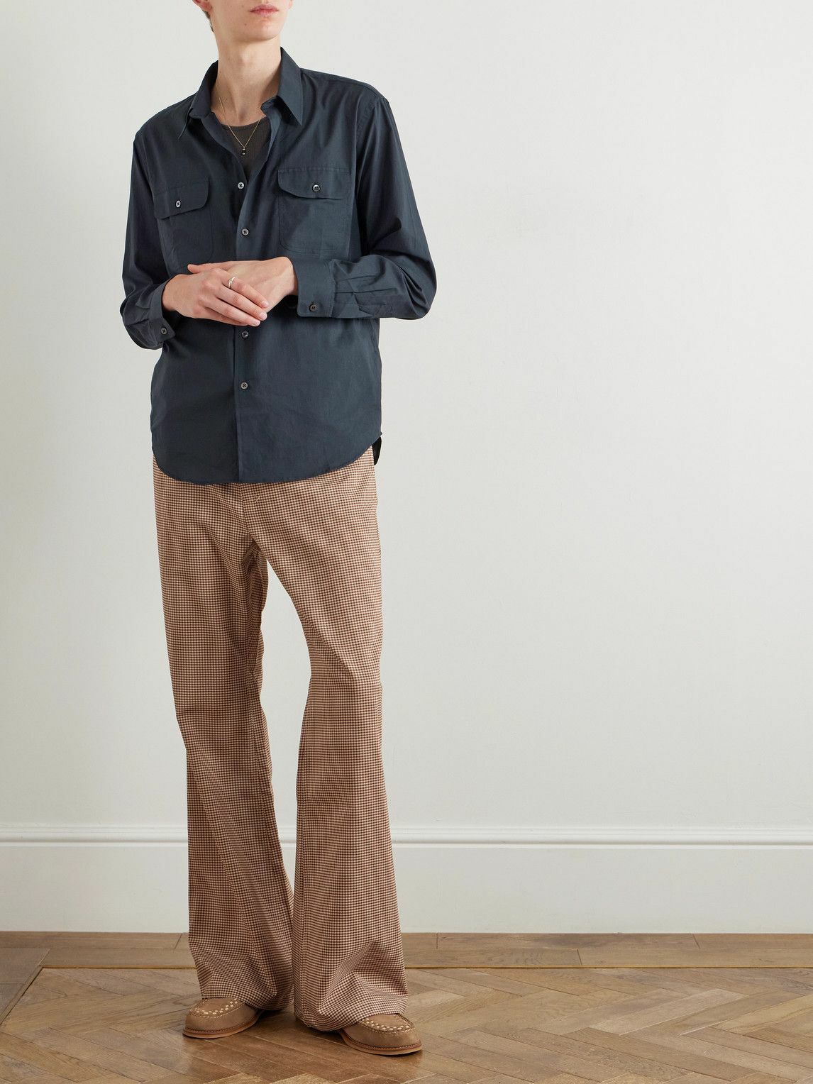 De Bonne Facture - Artist Cotton-Voile Shirt - Blue