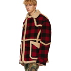 R13 Red Wool Check Jacket