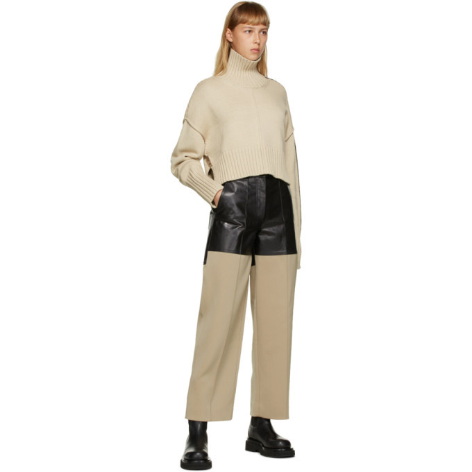 Peter Do Black and Beige Fireman Trousers Peter Do