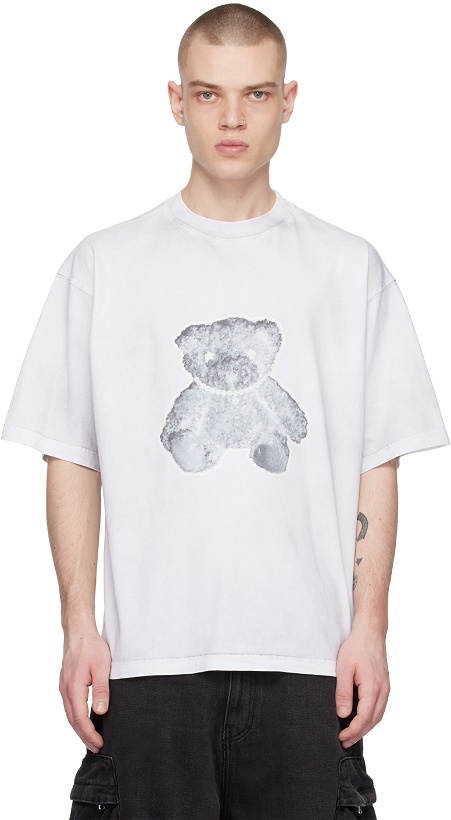 Photo: We11done White Pearl Necklace Teddy Print T-Shirt