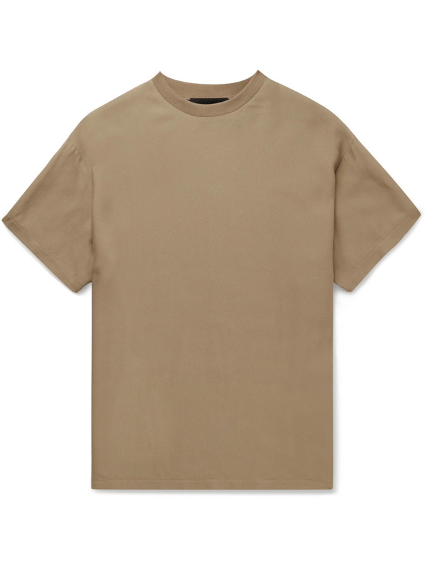 Photo: Fear of God - Oversized Satin-Crepe T-Shirt - Neutrals