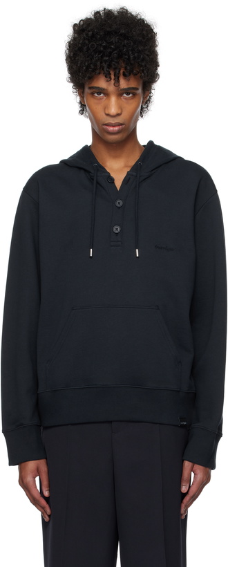 Photo: Courrèges Navy Buttoned Hoodie