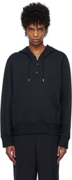 Courrèges Navy Buttoned Hoodie