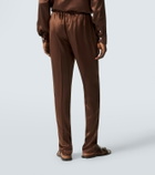 Rubinacci Reversible silk straight pants