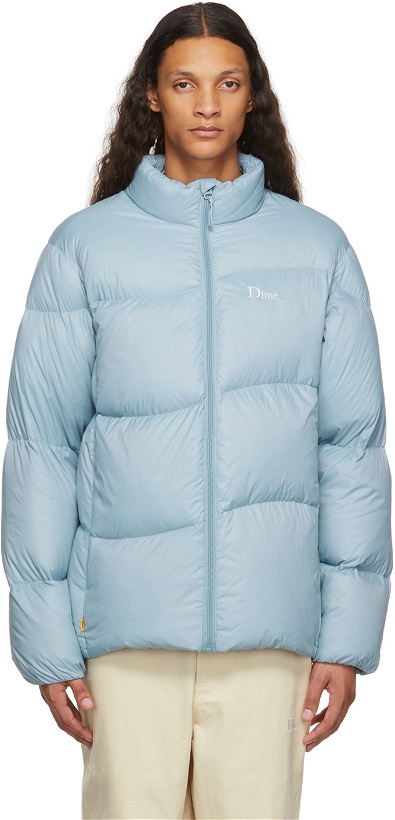 Photo: Dime Blue Midweight Wave Puffer Jacket