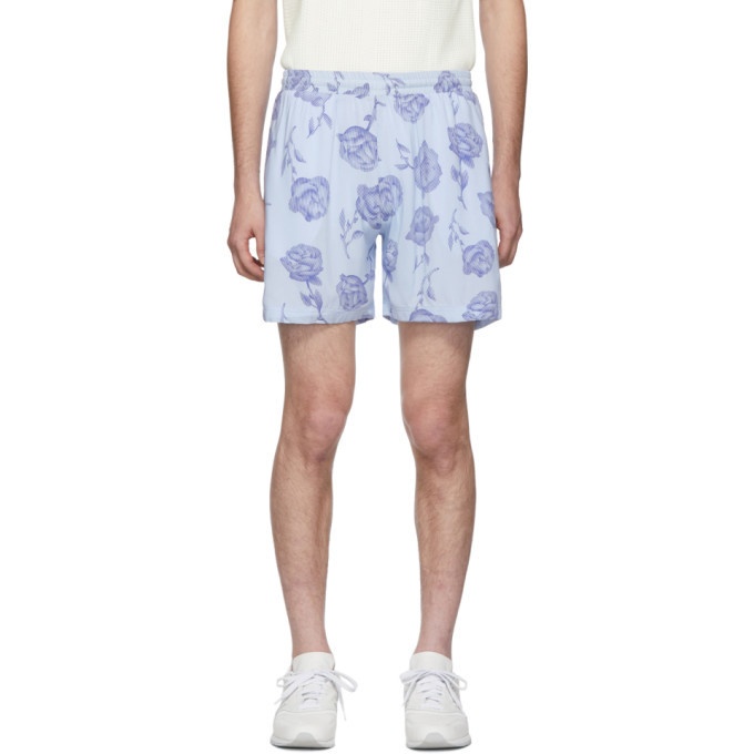 Photo: Aries Blue and Purple Rose Board Shorts