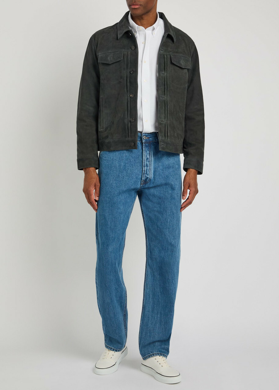 Officine Générale Liam Suede Jacket Grey