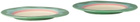 Laetitia Rouget Green & Blue Wavy Green Dessert Plate Set