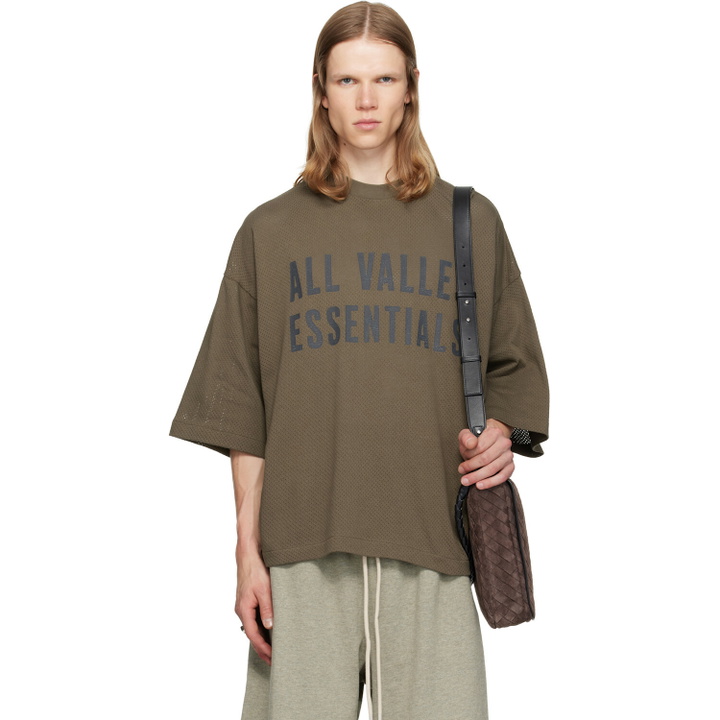 Photo: Fear of God ESSENTIALS Khaki Merch T-shirt