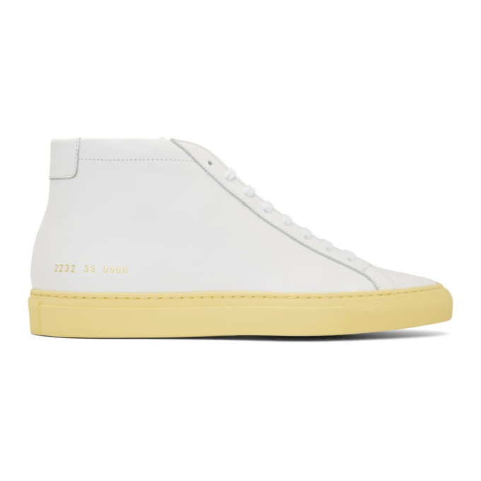 Photo: Common Projects White Achilles Vintage Sole Sneakers