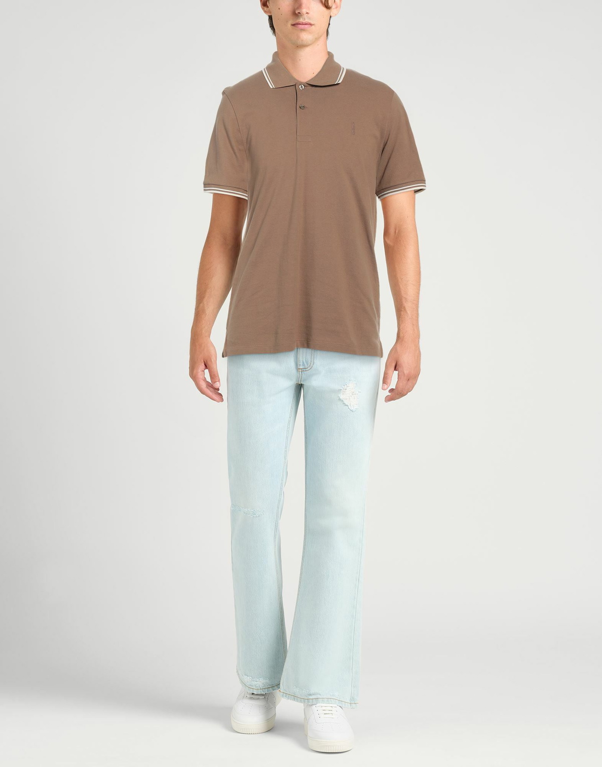 Sandro Mens Polo shirt Camel