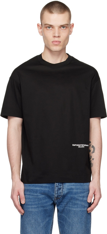 Photo: Emporio Armani Black Printed T-Shirt