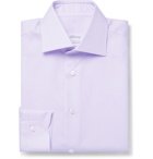 BRIONI - William Slim-Fit Cutaway-Collar Cotton Oxford Shirt - Purple