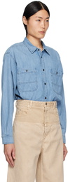 Isabel Marant Blue Vhelynton Denim Shirt