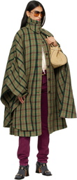 Chloé Khaki Layered Long Cape Coat