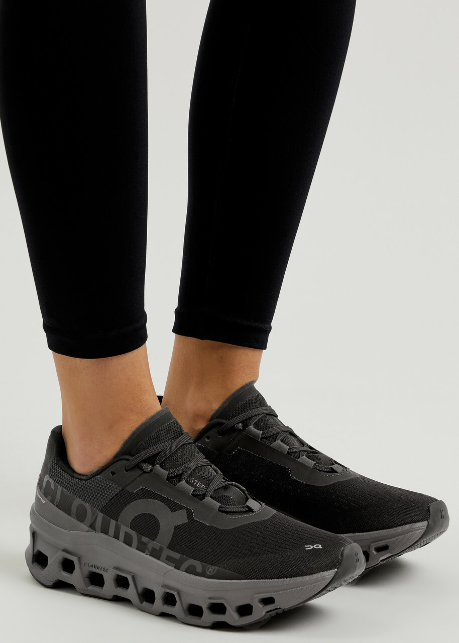 ON Cloudmonster Knitted Sneakers Black