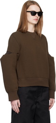 sacai Brown Sponge Sweat Pullover Sweatshirt