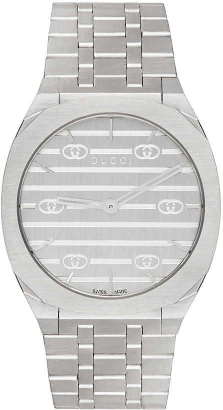 Photo: Gucci Silver & Gold 34mm 25H Watch