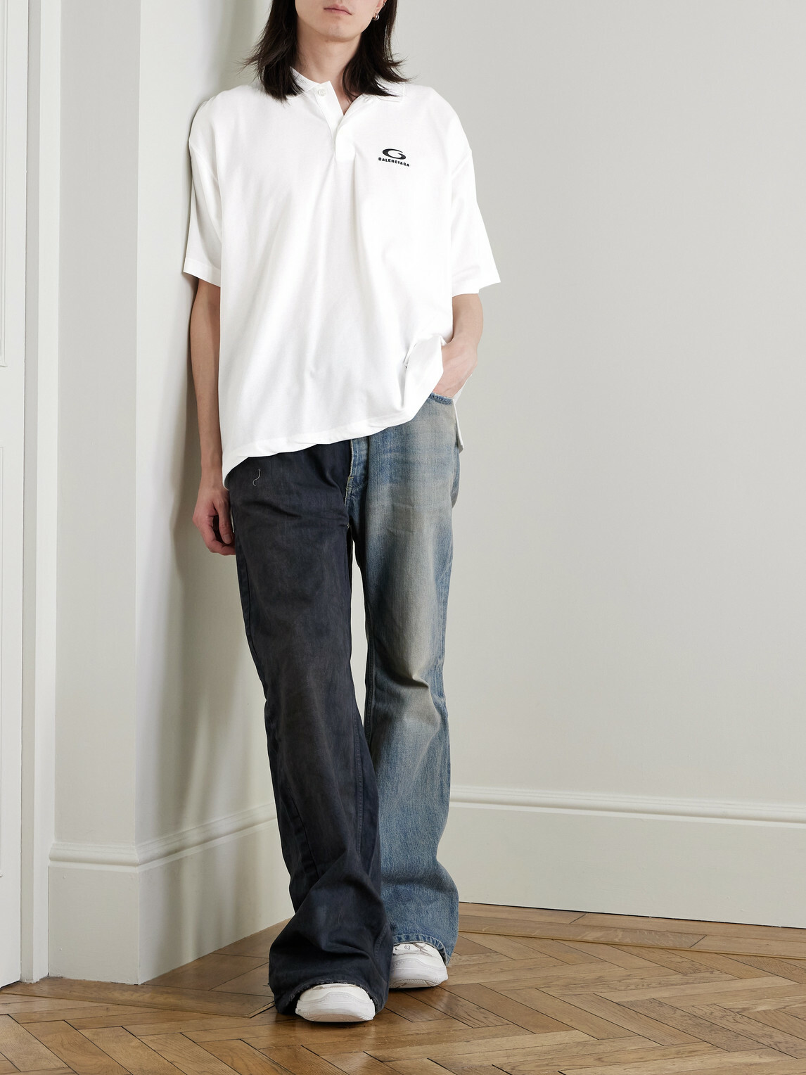 Balenciaga - Logo-Embroidered Cotton-Piqué Polo Shirt - White