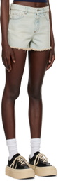 AMI Alexandre Mattiussi Blue Five Pockets Shorts