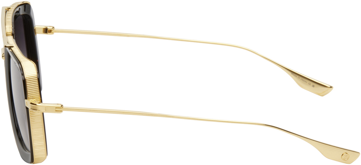 サングラス DITA Dita - DUBSIGNAL - YELLOW GOLD (DUBSIGNAL YELLOW GOLD) Dita Dubsignal DTS465 01 Sunglasses Yellow Gold Black - eye