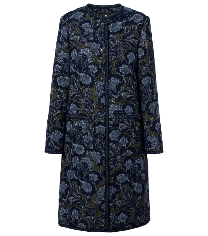 Photo: Etro Cotton and wool-blend jacquard coat